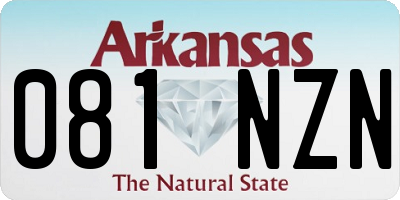 AR license plate 081NZN