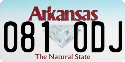 AR license plate 081ODJ
