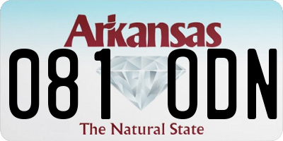 AR license plate 081ODN