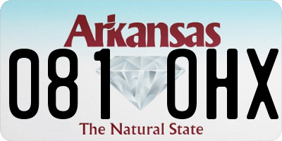 AR license plate 081OHX