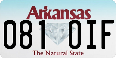 AR license plate 081OIF