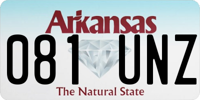 AR license plate 081UNZ