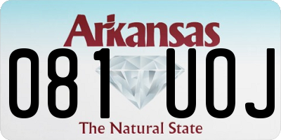 AR license plate 081UOJ