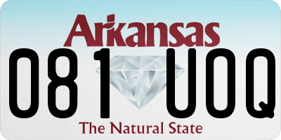AR license plate 081UOQ