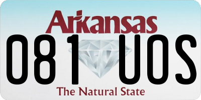 AR license plate 081UOS