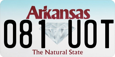AR license plate 081UOT