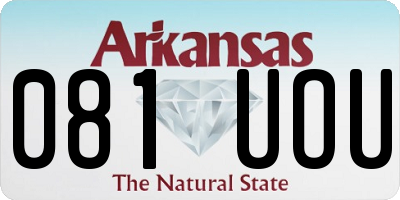 AR license plate 081UOU