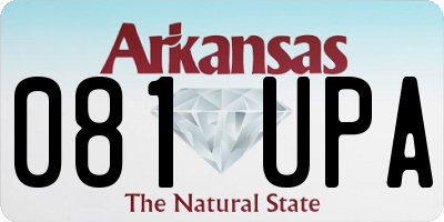 AR license plate 081UPA