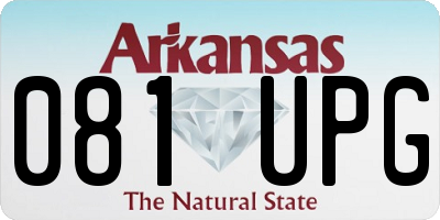 AR license plate 081UPG