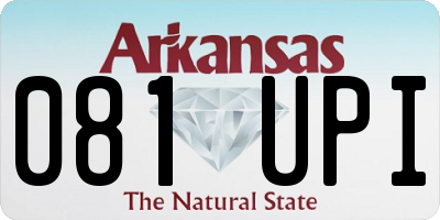 AR license plate 081UPI