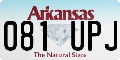 AR license plate 081UPJ