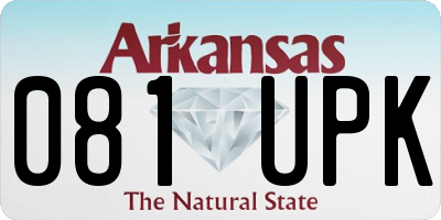 AR license plate 081UPK