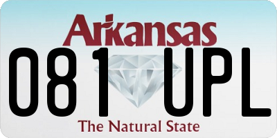 AR license plate 081UPL