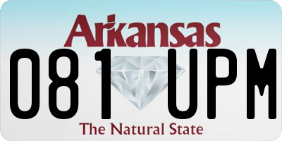 AR license plate 081UPM