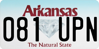 AR license plate 081UPN
