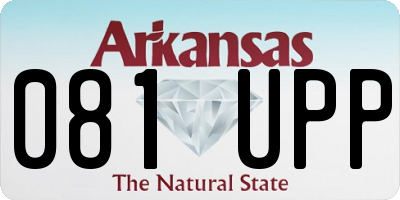 AR license plate 081UPP