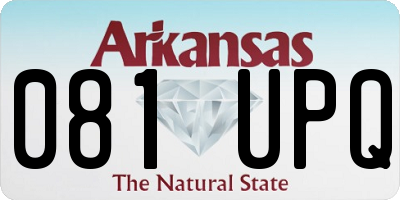 AR license plate 081UPQ