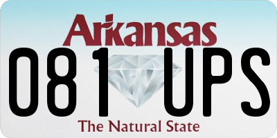 AR license plate 081UPS