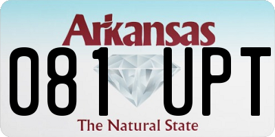 AR license plate 081UPT