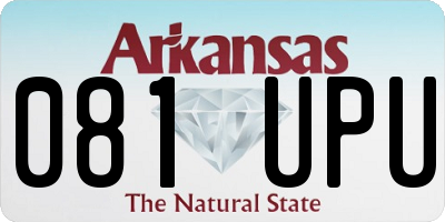 AR license plate 081UPU
