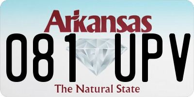 AR license plate 081UPV