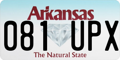 AR license plate 081UPX