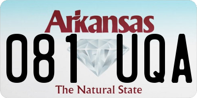 AR license plate 081UQA