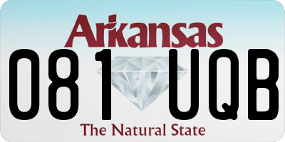 AR license plate 081UQB