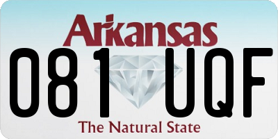 AR license plate 081UQF