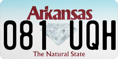 AR license plate 081UQH