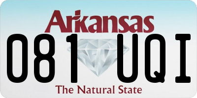 AR license plate 081UQI