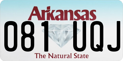 AR license plate 081UQJ