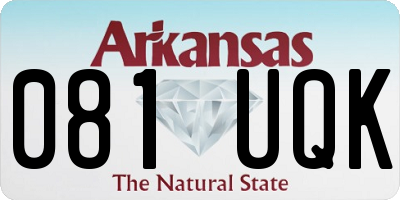 AR license plate 081UQK