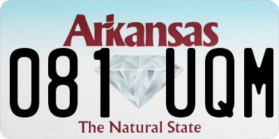 AR license plate 081UQM