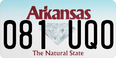 AR license plate 081UQO