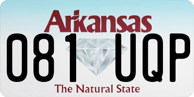 AR license plate 081UQP