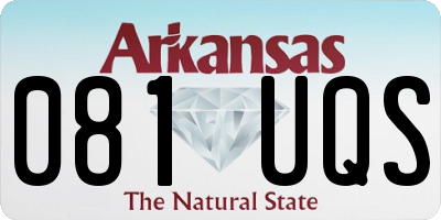 AR license plate 081UQS