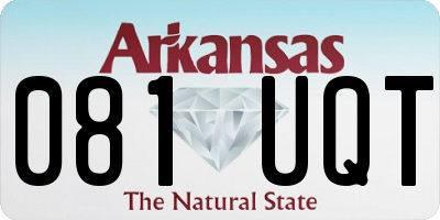 AR license plate 081UQT