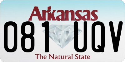 AR license plate 081UQV