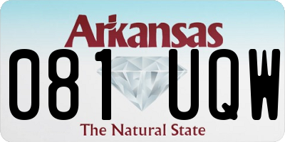 AR license plate 081UQW