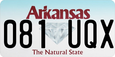 AR license plate 081UQX