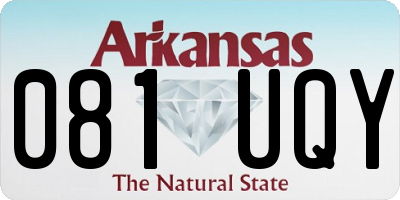 AR license plate 081UQY