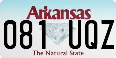 AR license plate 081UQZ