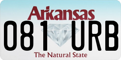 AR license plate 081URB