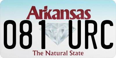 AR license plate 081URC