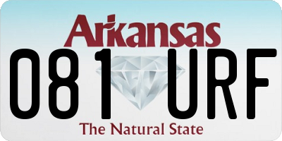 AR license plate 081URF