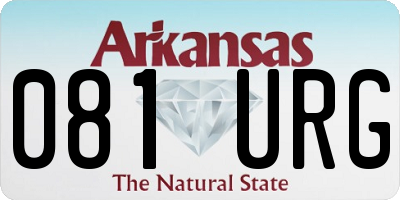 AR license plate 081URG