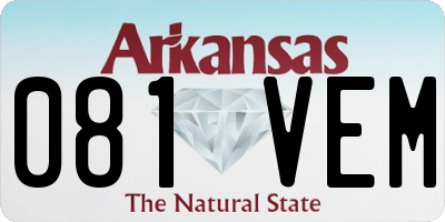 AR license plate 081VEM