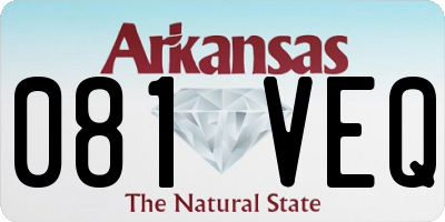 AR license plate 081VEQ