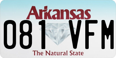 AR license plate 081VFM